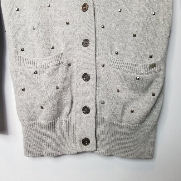 Victoria's Secret PINK Gray Studded Cardigan Size Small - Picture 5 of 7